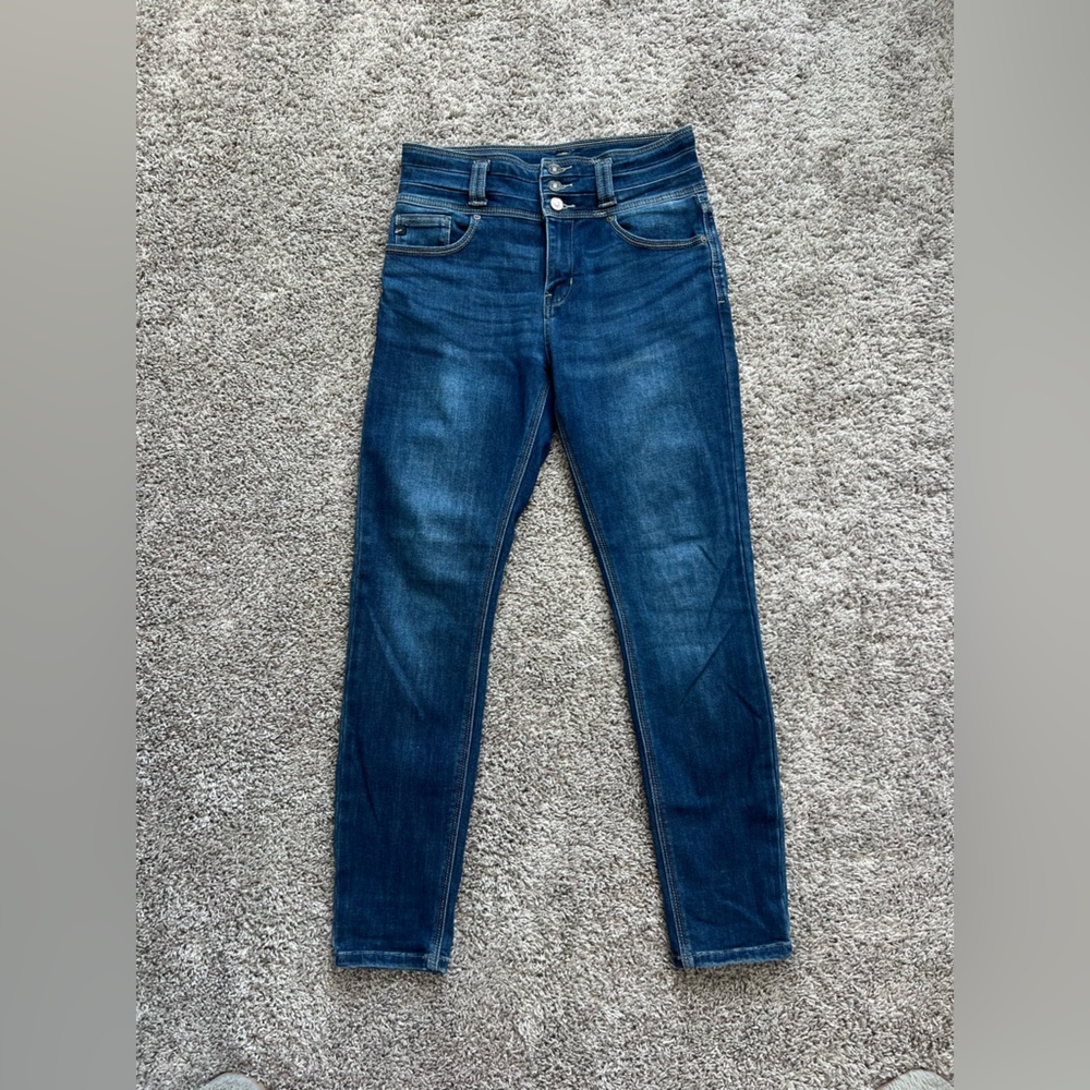 KanCan Women's Skinny Jeans - Dark Blue Wash